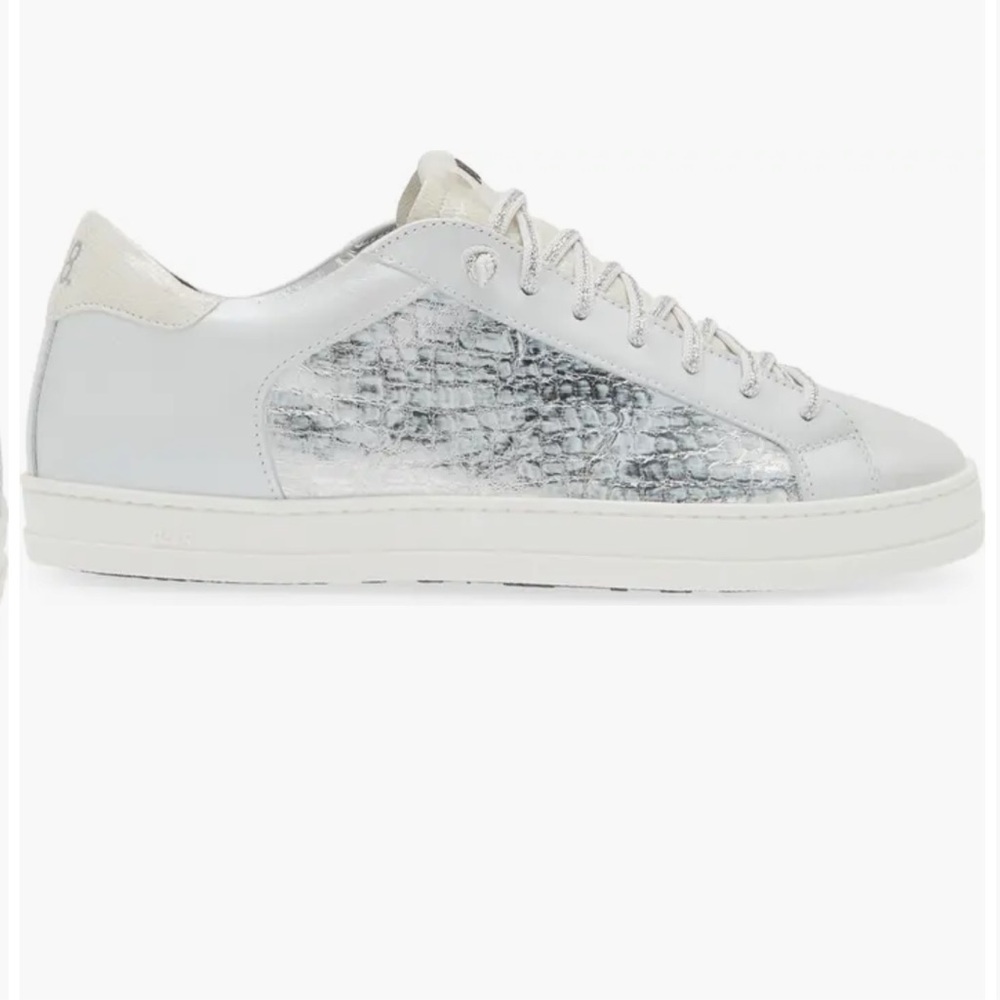 NWT P448 John Croc Embossed Sneaker (Women) Nebbia/Cra Size 39 - Picture 2 of 14